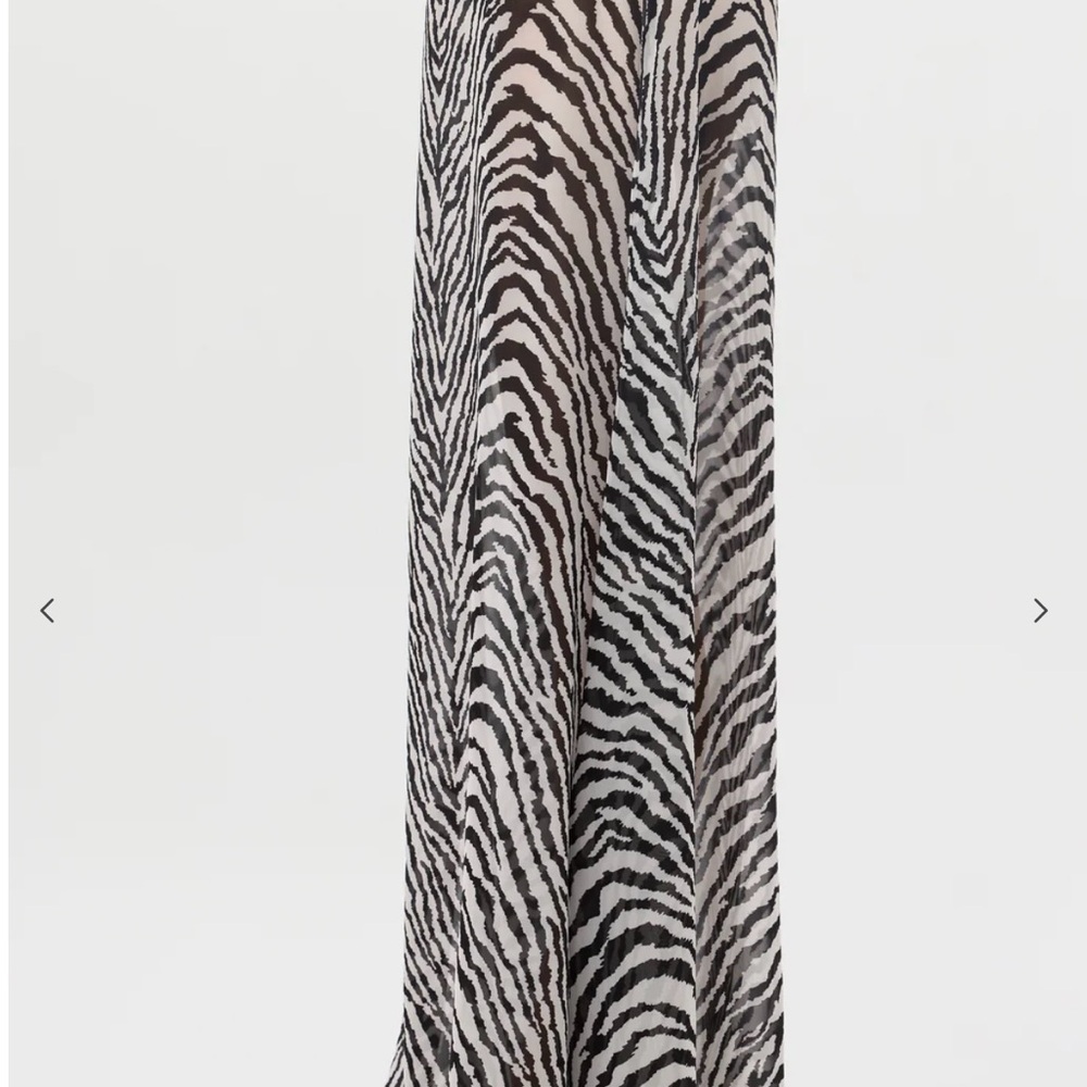 Naked Wardrobe Zebra Print Maxi Skirt - Black and White